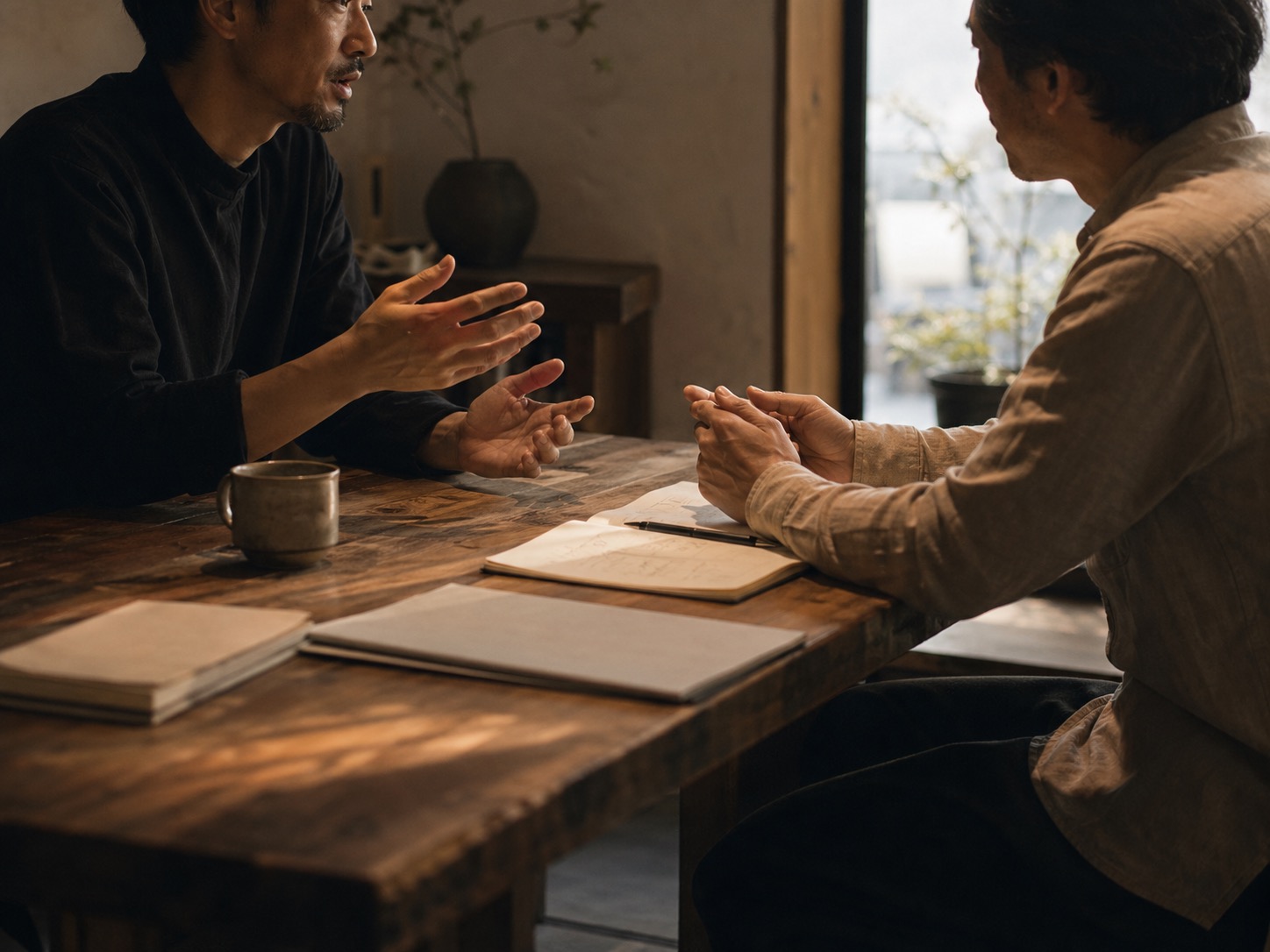 経営者との対話風景